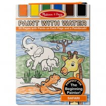 สมุดฉีกระบายสีพู่กันด้วยน้ำ (สีในกระดาษ) - Paint with Water, ลาย: ซาฟารี