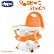 Chicco เก้าอี้บูสเตอร์ทานข้าวเด็ก Pocket Snack Booster Seat, สีMandarino