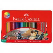 Faber-Castell สีไม้อัศวิน 48 สี กล่องเหล็ก