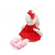 ตุ๊กตากระต่ายกอด Ballerina Bunny, สี: แดง